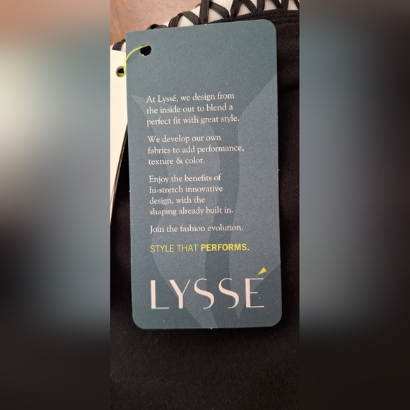 Lyseé NWT strech pants med with white line hi-waist yoga longwear run walk hike - Picture 8 of 9